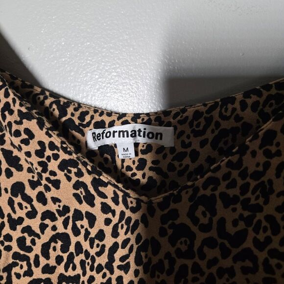 REFORMATION Cheetah Print Mini Dress--Size M - Picture 5 of 6